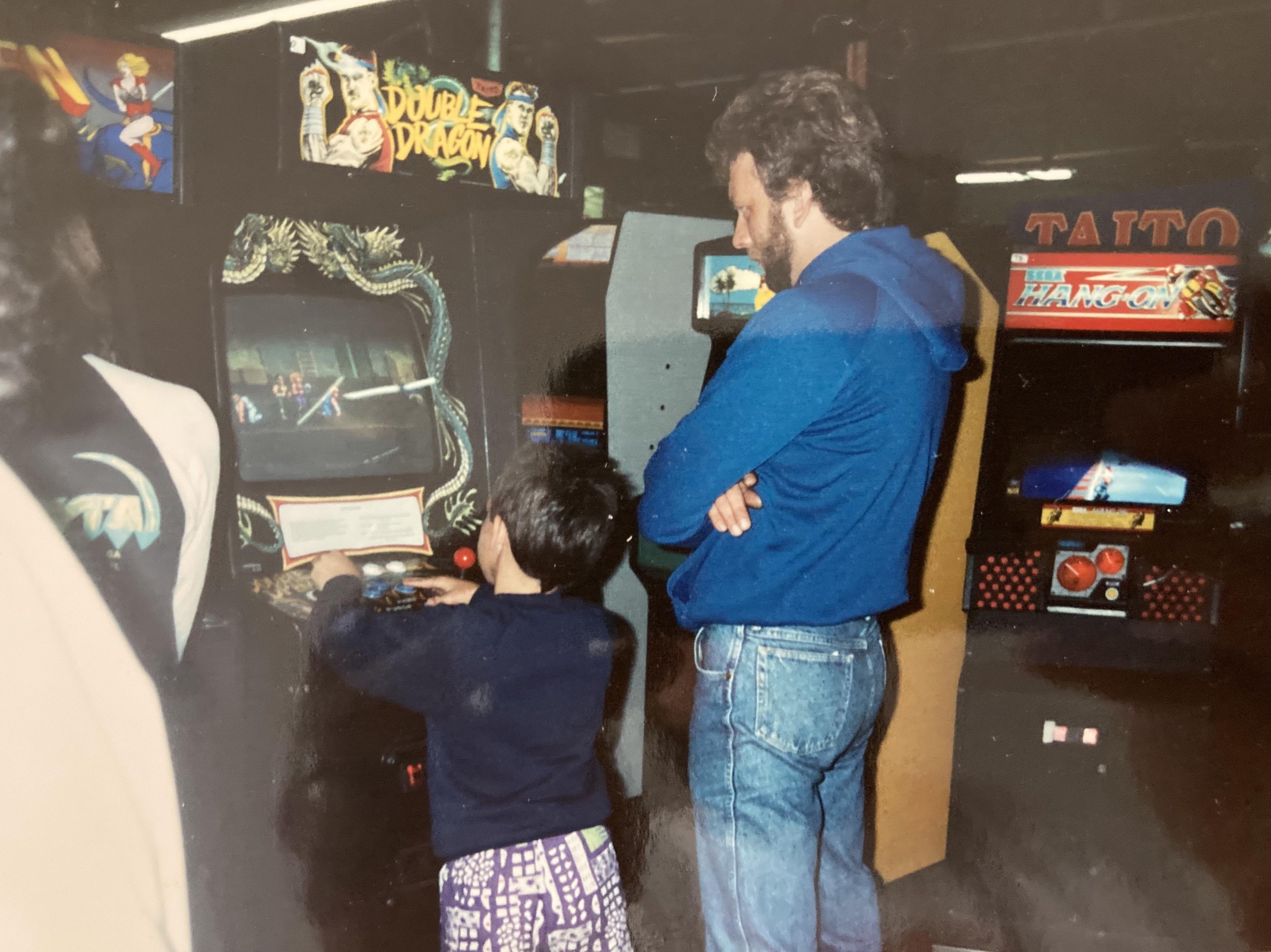 My old man and I at the arcade, 1989 